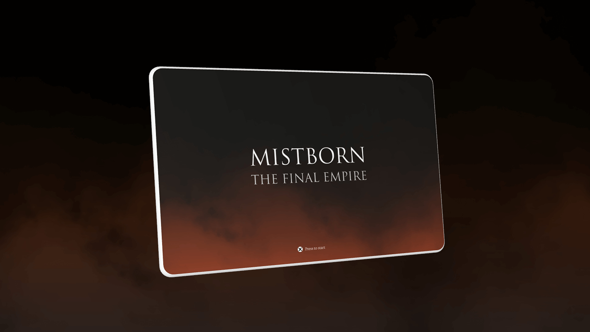 Diseño de pantalla de inicio de un videojuego en una tablet
