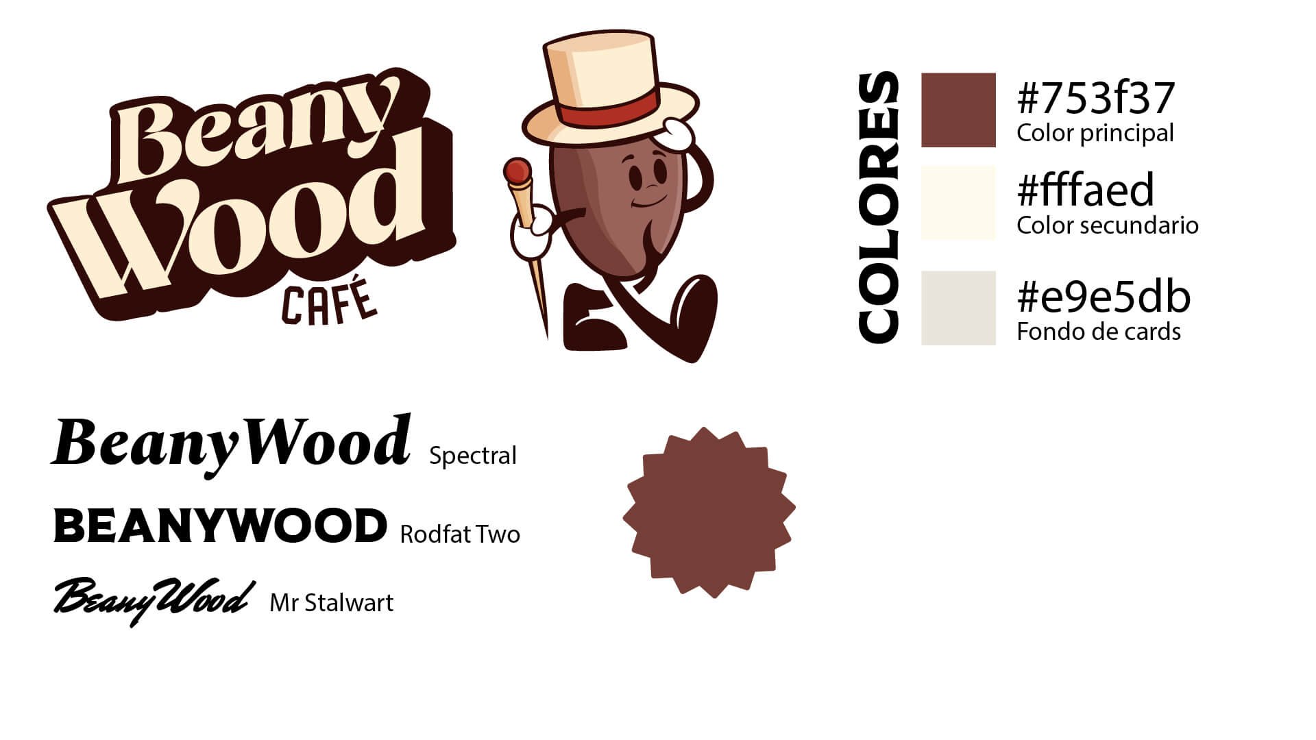 Referencia de elementos del reel con las formas utilizadas, tipografías y colores.